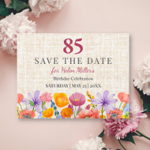 85e verjaardag bloemstuk 85 jaar tuin save-the-dat