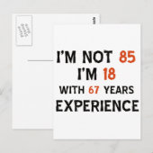 85e verjaardag design briefkaart (Voorkant / Achterkant)