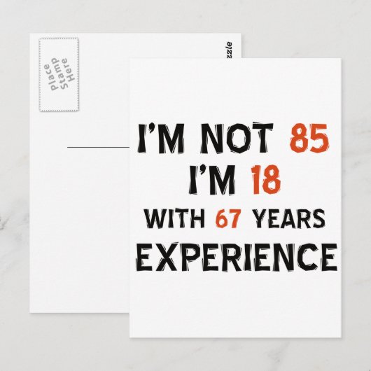 85e verjaardag design briefkaart (Voorkant / Achterkant)