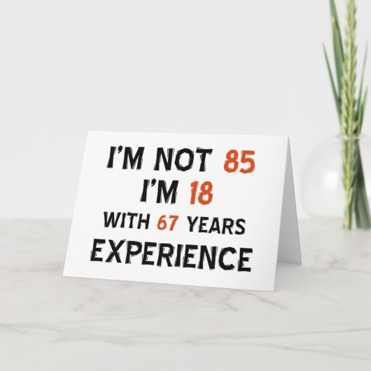 85e verjaardag design kaart (Voorkant)