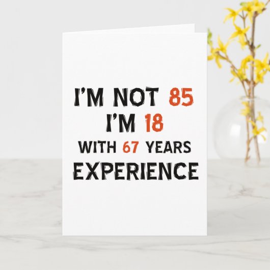 85e verjaardag design kaart (Gele Bloem)