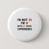 85e verjaardag design ronde button 5,7 cm (Voorkant)