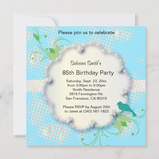 85e verjaardag | DIY-tekst Kaart (Achterkant)