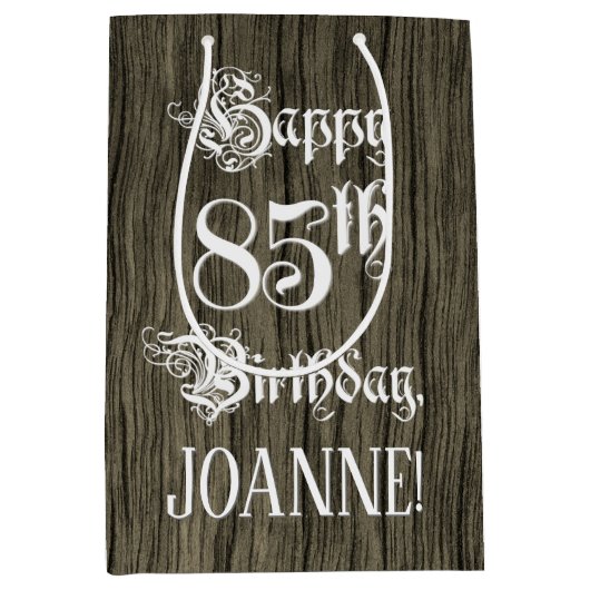 85e verjaardag: Fancy, Faux Hood Kijk + Aangepaste Medium Cadeauzakje (Voorkant)