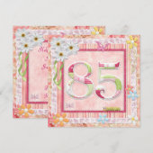 85e verjaardag feest scrapbooking stijl kaart (Voorkant / Achterkant)