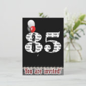 85e verjaardag feestuitnodiging kaart (Staand voorkant)