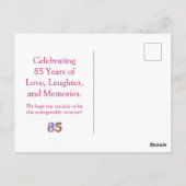 85e verjaardag Floral Modern - 85 jaar uitnodiging (Achterkant)