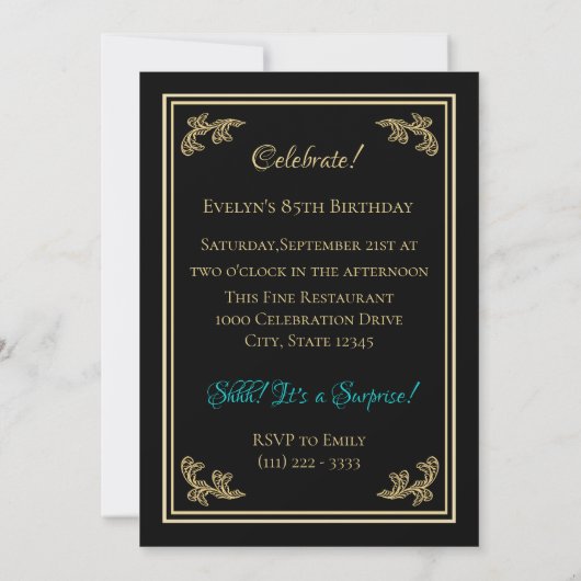 85e verjaardag foto kaart (Achterkant)