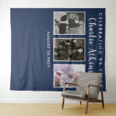 85e verjaardag fotocollage achtergrond banner wandkleed (In Situ (horizontaal))