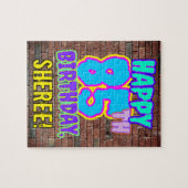 85e verjaardag ~ Fun, door Urban Graffiti geïnspir Legpuzzel (Horizontaal)
