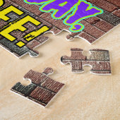 85e verjaardag ~ Fun, door Urban Graffiti geïnspir Legpuzzel (Zijkant)