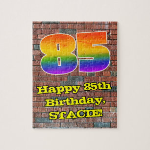 85e verjaardag: Fun Graffiti-geïnspireerde regenbo Legpuzzel