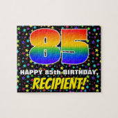 85e verjaardag — Fun, kleurrijk Star Field Pattern Legpuzzel (Horizontaal)