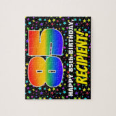 85e verjaardag — Fun, kleurrijk Star Field Pattern Legpuzzel (Verticaal)