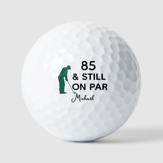 85e verjaardag Funny Custom Golf Ball met naam Golfballen (Voorkant)