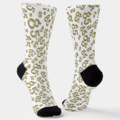 85e verjaardag Gold/White Random Number Pattern Sokken (Gebogen)