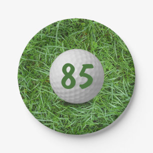 85e verjaardag Golfbal op Bord van graspapier