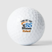 85e Verjaardag Golfballen Blauw Cadeau (Voorkant)