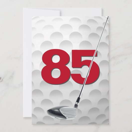 85e verjaardag golfthema kaart (Voorkant)