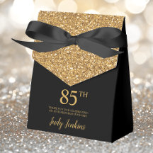85e verjaardag Gouden Glitter Dank Je