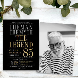 85e verjaardag Het Man De mythe De legende Foto Kaart