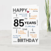 85e verjaardag Kaart (Voorkant)