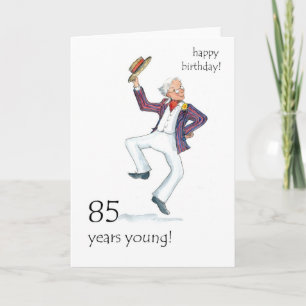 85e verjaardag Kaart - Man dansen