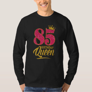 85e verjaardag koningin 85 jaar oud meisje kroonro t-shirt