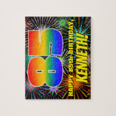 85e verjaardag: Leuke, kleurrijke vuurwerkviering Legpuzzel (Verticaal)