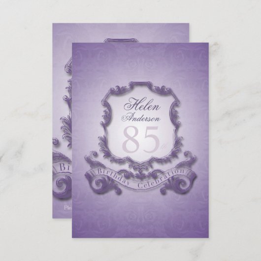 85e verjaardag  Lijst Kaart (Voorkant / Achterkant)