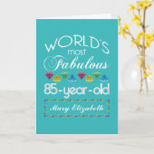 85e verjaardag meest fabelachtige kleurrijke Gem T Kaart (Gele Bloem)