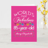 85e verjaardag Meest fantastische kleurrijke Parel Kaart (Gele Bloem)