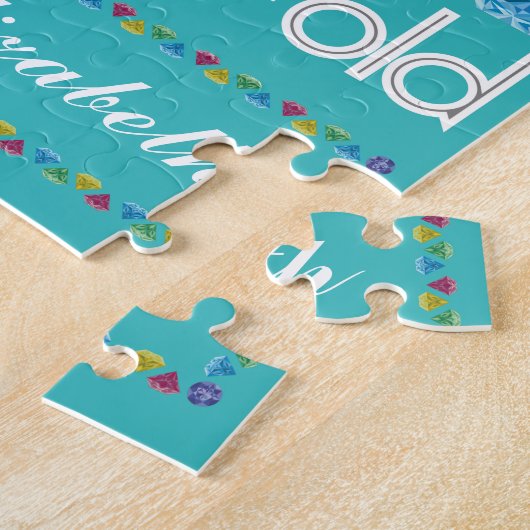 85e verjaardag meest verbluffend kleurrijk geem Tu Legpuzzel (Zijkant)