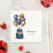 85e verjaardag Navy Blue Cake Servet (Insitu)