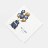 85e verjaardag Navy Blue Cake Servet (Hoek)