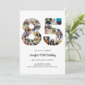85e verjaardag nummer 85 aangepaste fotocollage kaart (Staand voorkant)