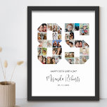 85e verjaardag nummer 85 aangepaste fotocollage poster<br><div class="desc">Vier 85e verjaardag met dit gepersonaliseerde nummer 85 fotocollage poster. Dit aanpasbare geschenk is ook perfect voor trouwdag. Het is een geweldige manier om waardevolle herinneringen van je bruiloft en getrouwd leven weer te geven. Het poster bevat een collage van foto's die die speciale momenten vastleggen, en het kan worden...</div>