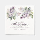 85e verjaardag Paarse Lila Spring Flower Cocktail Servet (Voorkant)