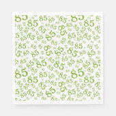 85e verjaardag partijnummer Patroon Groen/Wit Servet (Voorkant)