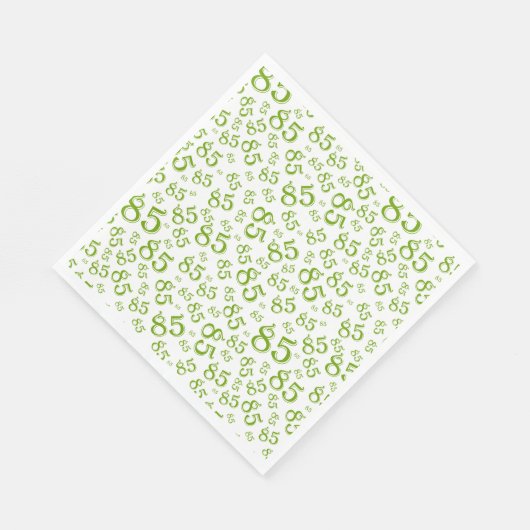 85e verjaardag partijnummer Patroon Groen/Wit Servet (Hoek)