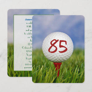 85e verjaardag Party Golf thema Kaart