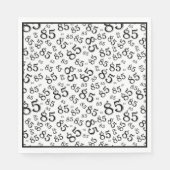 85e verjaardag Party Nummer Patroon Zwart/Wit Servet (Voorkant)