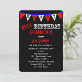 85e verjaardag Party Uitnodiging Bunting (Staand voorkant)