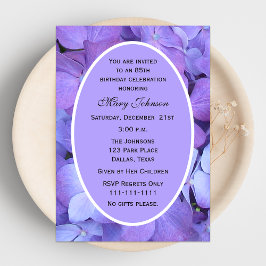 85e verjaardag Party uitnodiging Hydrangea
