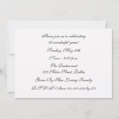 85e verjaardag Party uitnodiging Prachtige bloemen (Achterkant)