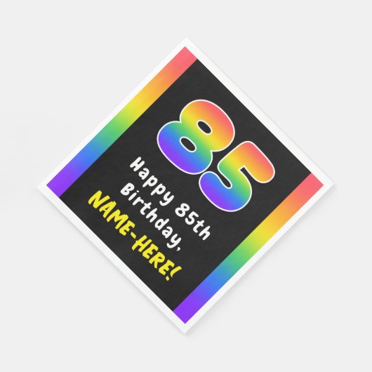 85e verjaardag: Regenboogspectrum # 85, Aangepaste Servet (Hoek)