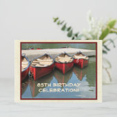 85e verjaardag, Rode kano's, reflectie Kaart (Staand voorkant)