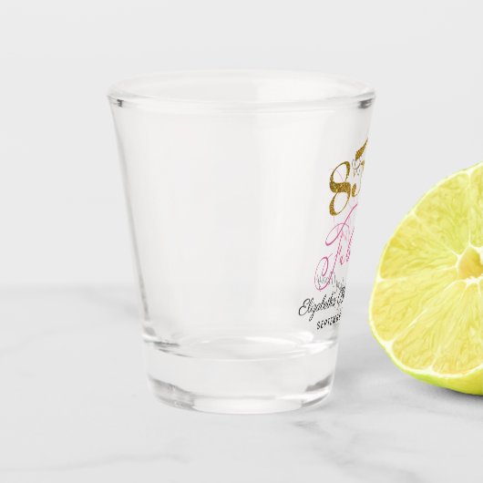 85e verjaardag roze goud partij gunst shot glas (Links)