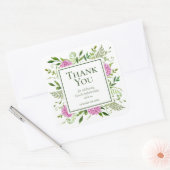 85e Verjaardag Roze Hortensia Bedankt Sticker (Envelop)