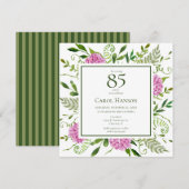 85e verjaardag Roze hydrangeas Kaart (Voorkant / Achterkant)